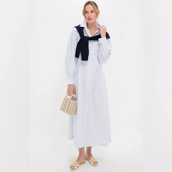 tuckernuck blue and white dress Tuckernuck Blue and White Stripe Martine Bubble Maxi Dress Blue and White Stripe / XXS main image 0